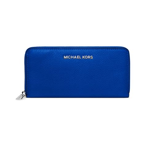 michael kors iphone wallet blue|Michael Kors zip around wallet.